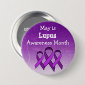 Mei is een Lupus Awareness Button (Voorkant /achterkant)