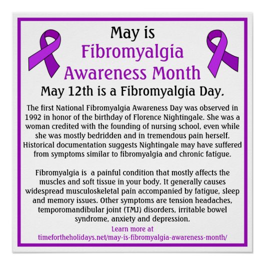Mei is Fibromyalgia Awareness Maand Perfect Poster (Voorkant)