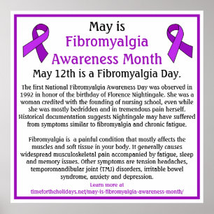 Mei is Fibromyalgia Awareness Maand Poster
