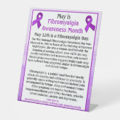 Mei is Fibromyalgia Awareness Maand Reclamebord Met Voetstuk (Voorkant)