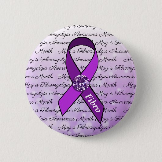Mei is Fibromyalgia Awareness Maand Ronde Button 5,7 Cm (Voorkant)