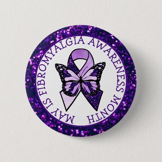 Mei is Fibromyalgia Awareness Maand Ronde Button 5,7 Cm (Voorkant)