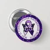 Mei is Fibromyalgia Awareness Maand Ronde Button 5,7 Cm (Voorkant /achterkant)