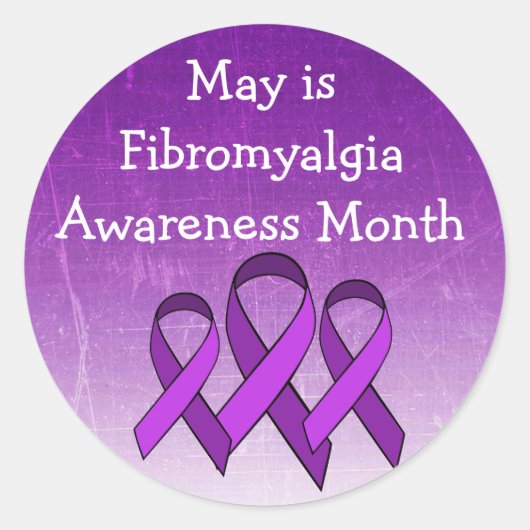 Mei is Fibromyalgie Awareness Month Stickers (Voorkant)