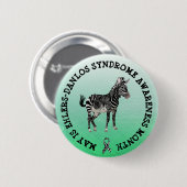 Mei is het syndroom van Ehlers-Danlos Month Button (Voorkant /achterkant)