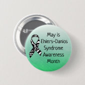 Mei is het syndroom van Ehlers-Danlos Month Button (Voorkant /achterkant)