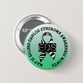 Mei is het syndroom van Ehlers-Danlos Month Button (Voorkant /achterkant)