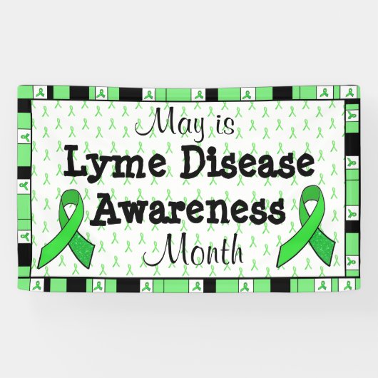 Mei is Lyme Ziekte Bewustzijn Maand Banner (Horizontaal)