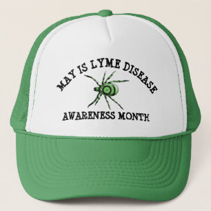 Mei is Lyme Ziekte Bewustzijn Maand honkbalpet Trucker Pet