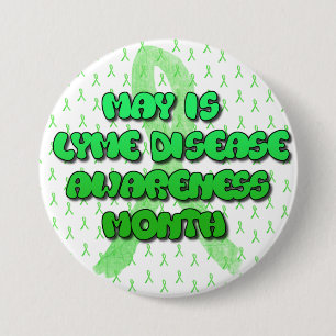 Mei is Lyme Ziekte Bewustzijn Maand Knop Ronde Button 7,6 Cm