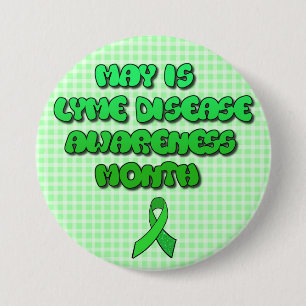 Mei is Lyme Ziekte Bewustzijn Maand Knop Ronde Button 7,6 Cm