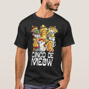 Mei Kat Hoed Mexicaanse Taco Cinco De Mayo Cinco T-shirt