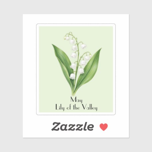 Mei Lelie van het Dal Bloemen Sticker (Vel)