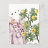 Mei Maand Bloemen Lelietje-van-dalen Meidoorn Briefkaart (Voorkant)