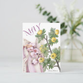 Mei Maand Bloemenlelie van de Valley Hawthorn Fanc Briefkaart (Staand voorkant)