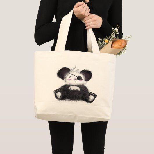 Mei Mei Panda Pirate Grote Tote Bag (Voorkant (product))