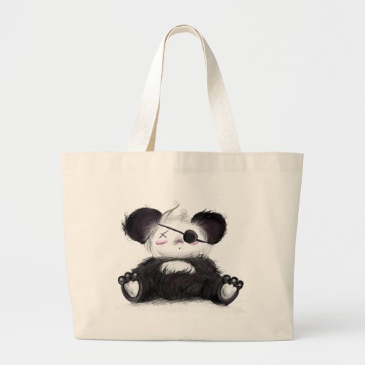 Mei Mei Panda Pirate Grote Tote Bag (Voorkant)