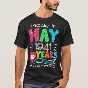 Mei Meisjes 1941 80e Verjaardag 80 Jaar Oud Gemaak T-shirt