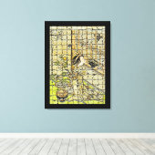 mei met moderne kunstcanvas afdrukken (Insitu (Houten vloer))