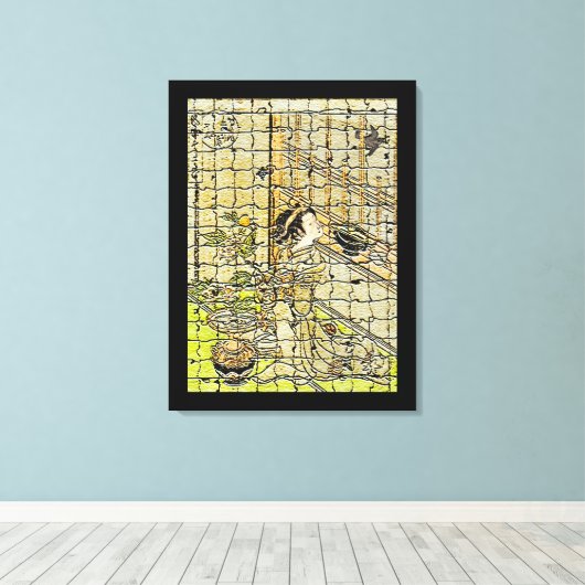  mei met moderne kunstcanvas afdrukken (Insitu (Houten vloer))