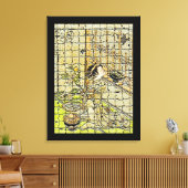 mei met moderne kunstcanvas afdrukken (Insitu (Woonkamer))