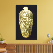 Mei P'ing vase met een zwarte florale decoratie (Insitu (Woonkamer))