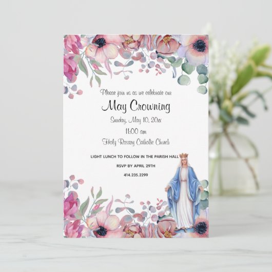 Mei-uitnodigingen Kaart (Staand voorkant)