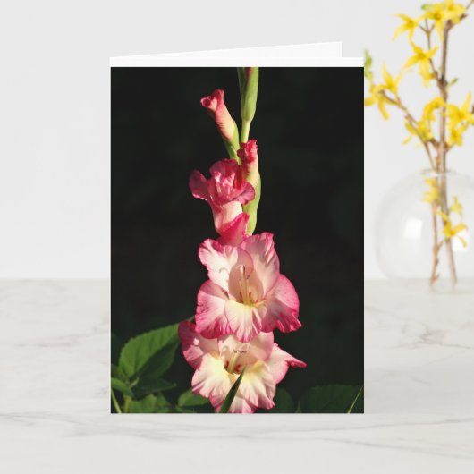 Mei Uw Hart Blij is, Gladiola Kaart (Gele Bloem)