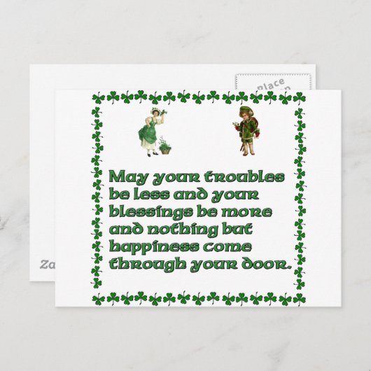 Mei uw problemen is minder briefkaart (Voorkant / Achterkant)