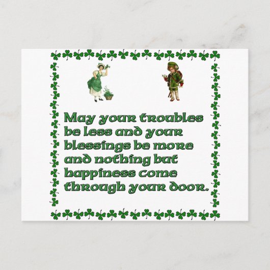 Mei uw problemen is minder briefkaart (Voorkant)