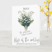 Mei Verjaardag Geboorte Maand Bloem Lelie van de V Kaart (Gele Bloem)