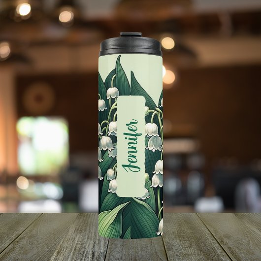 Mei Verjaardag Maand Bloem Lelie van de Vallei 16  Thermosbeker
