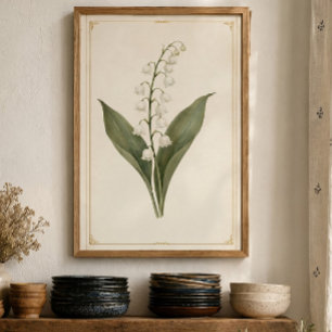 Mei verjaardagsmaand Lelie van de Vallei Botanisch Poster