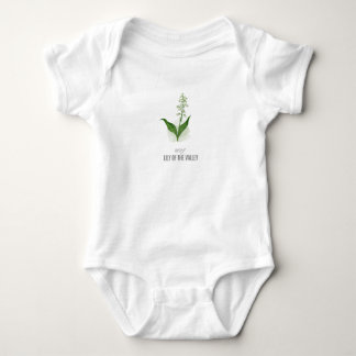 Mei Violet Geboorte Bloem T-shirt Waterverf