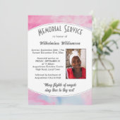 MEI VLUCHTEN VAN ANGELS Memorial Service Kaart (Staand voorkant)