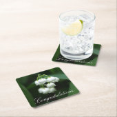 Mei witte lileugen kartonnen onderzetters (Insitu)