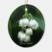 Mei witte lileugen keramisch ornament (Links)
