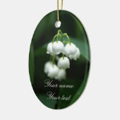 Mei witte lileugen keramisch ornament (Links)