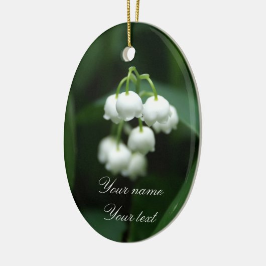 Mei witte lileugen keramisch ornament (Links)