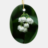 Mei witte lileugen keramisch ornament (Achterkant)