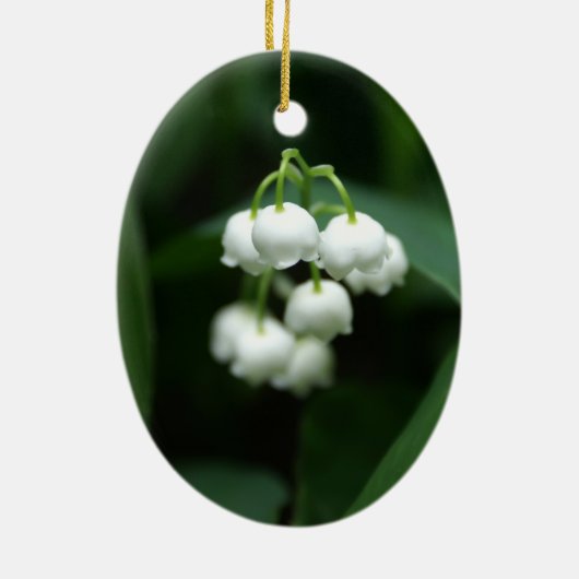 Mei witte lileugen keramisch ornament (Achterkant)