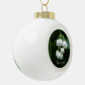 Mei witte lileugen keramische bal ornament (Links)
