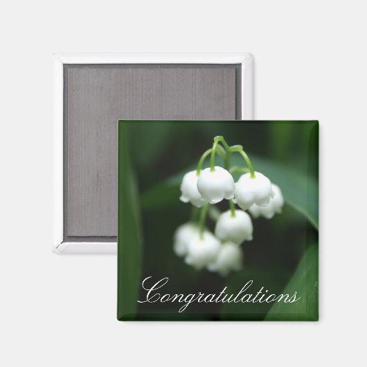 Mei witte lileugen magneet (Voorkant / Achterkant)