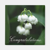 Mei witte lileugen magneet (Voorkant)