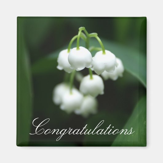 Mei witte lileugen magneet (Voorkant)