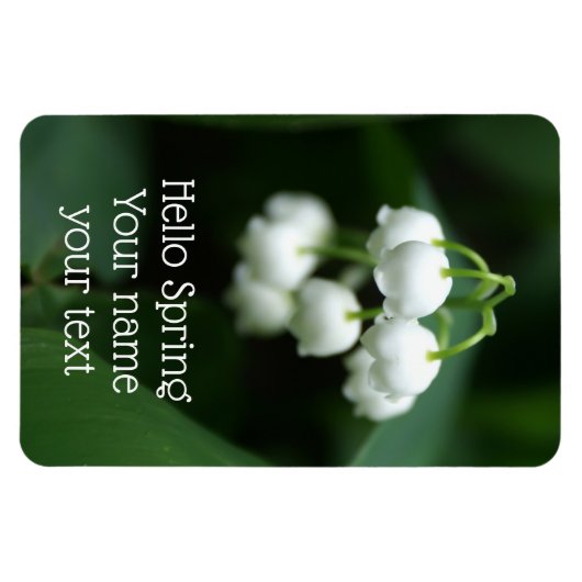 Mei witte lileugen magneet (Horizontaal)