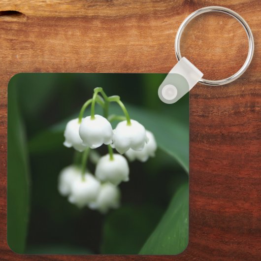 Mei witte lileugen sleutelhanger (Achterkant)