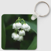 Mei witte lileugen sleutelhanger (Achterkant)