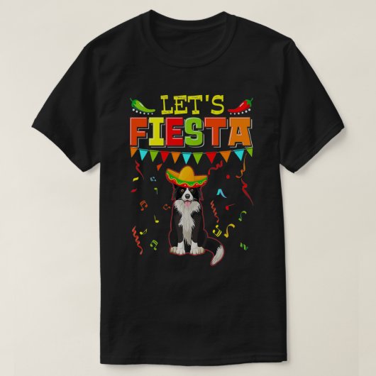 Meican Cinco de Mayo Fiesta Let's Fiesta Border C T-shirt (Design voorkant)