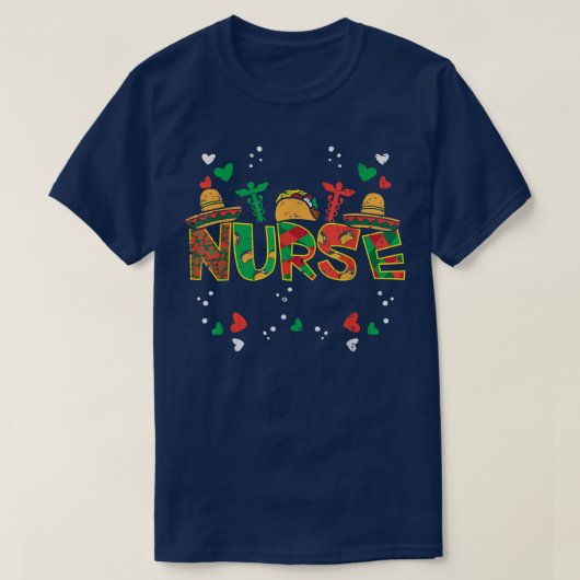 Meican Nurse Cinco de Mayo Zurse Women Scrub Top R (Design voorkant)